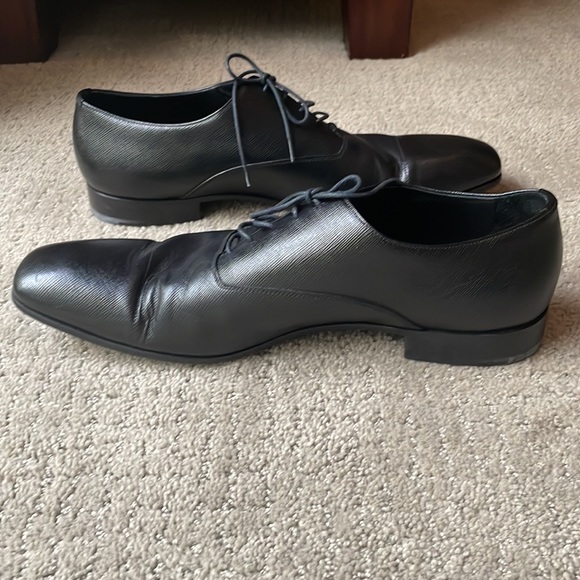 Prada Men’s Saffiano Leather Oxford Shoes Size 10 - Picture 10 of 14